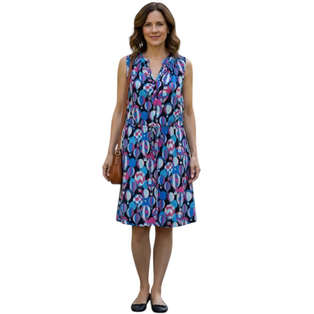 Crown & Ivy Flowy Hot Air Balloon Design midi Women’s size 6